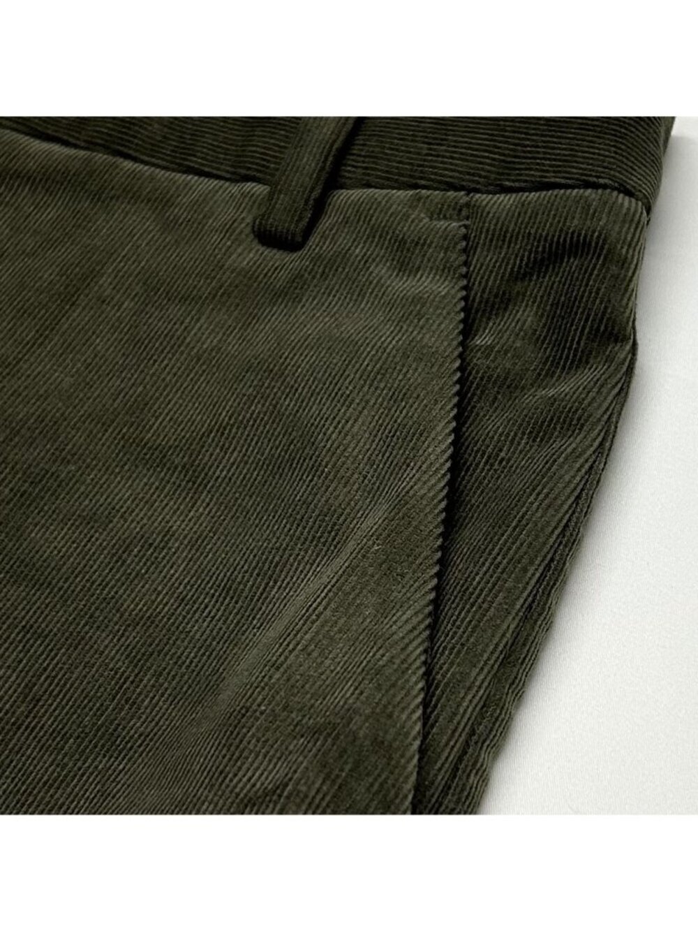 Banana Republic Womens Tall 12 Olive Green Corduroy Straight-Leg Pants - Picture 3 of 16